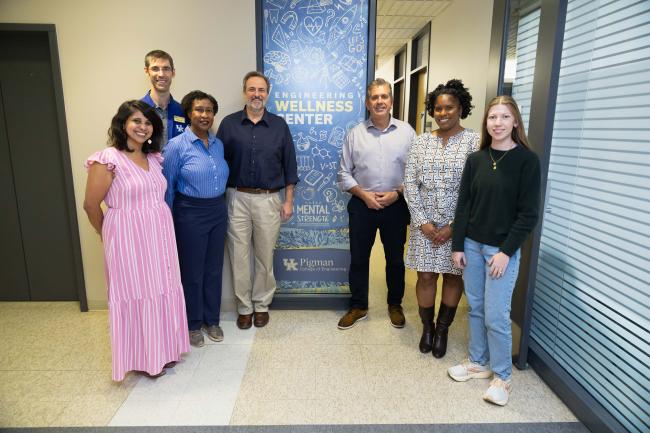 Group of people at Engineering Wellness Center Opening